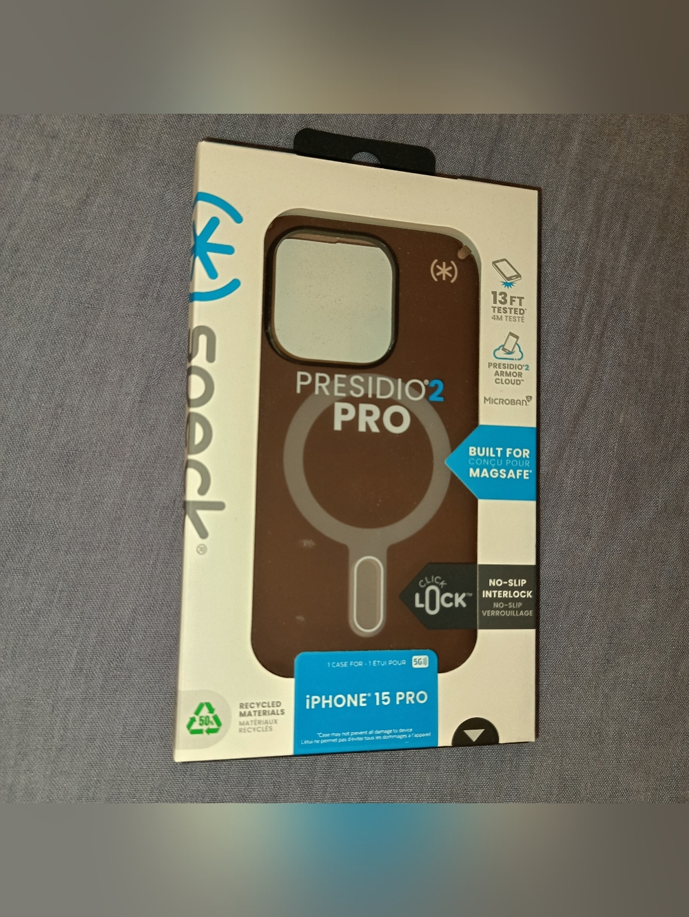 Speck iPhone 15 Pro Case-Presidio2 Pro-ClickLock-MagSafe-6.1 Inch Phone Case-New